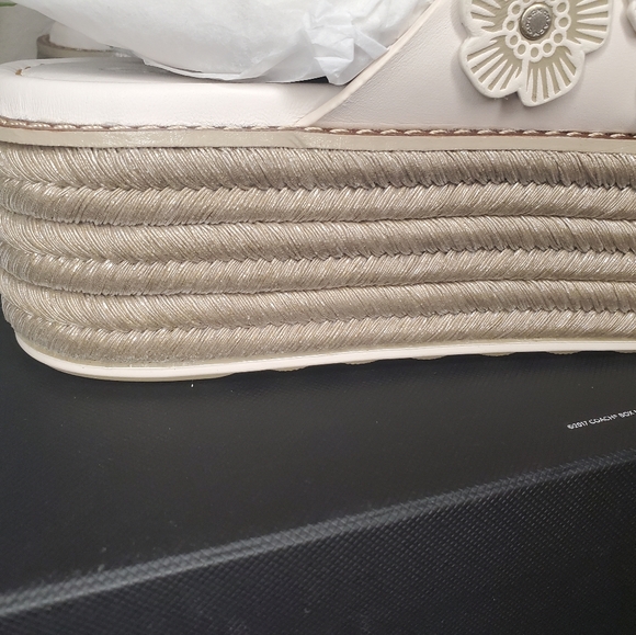 Coach Espadrille Wedge Sandals with Tea Rose - Picture 5 of 8